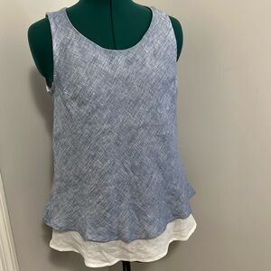 Women’s L Ago Magico 100% linen top.